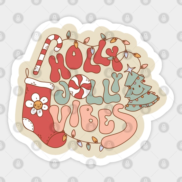 Holly Jolly Vibes Sticker by Nova Studio Designs